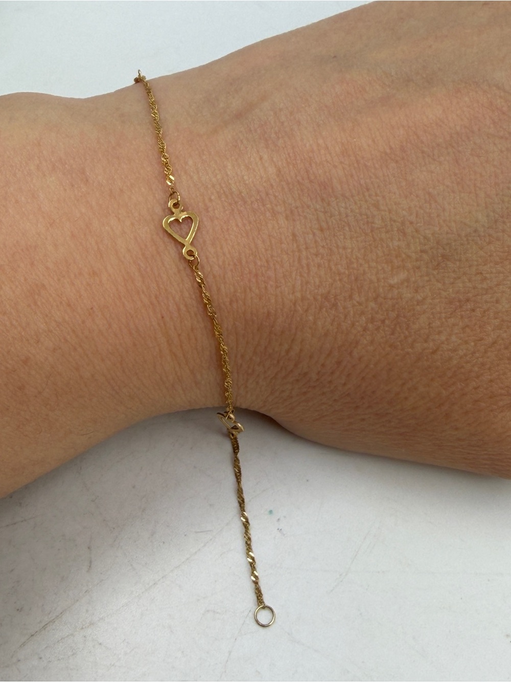 Oroamerica gold dainty bracelet chain 14k gold
